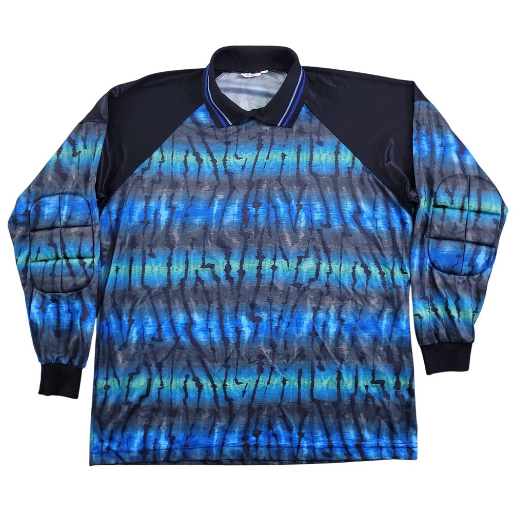 High 5 Sportswear Jersey Men L Blue Goalie Shirt Soccer Padded Vintage 80 90 USA